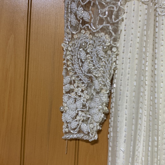 Ivory bedazzled full length formal - Picture 5 of 13